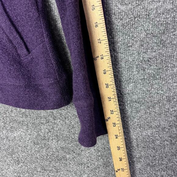 Ibex Womens Size S Carrie Merino Wool Button Up Jacket Mock Neck Purple - Picture 7 of 10